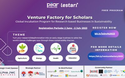 Dukung Inovasi Berbasis Riset, Lestari Luncurkan Inkubator Bisnis “Venture Factory for Scholars” bagi Pelajar Indonesia di Seluruh Dunia